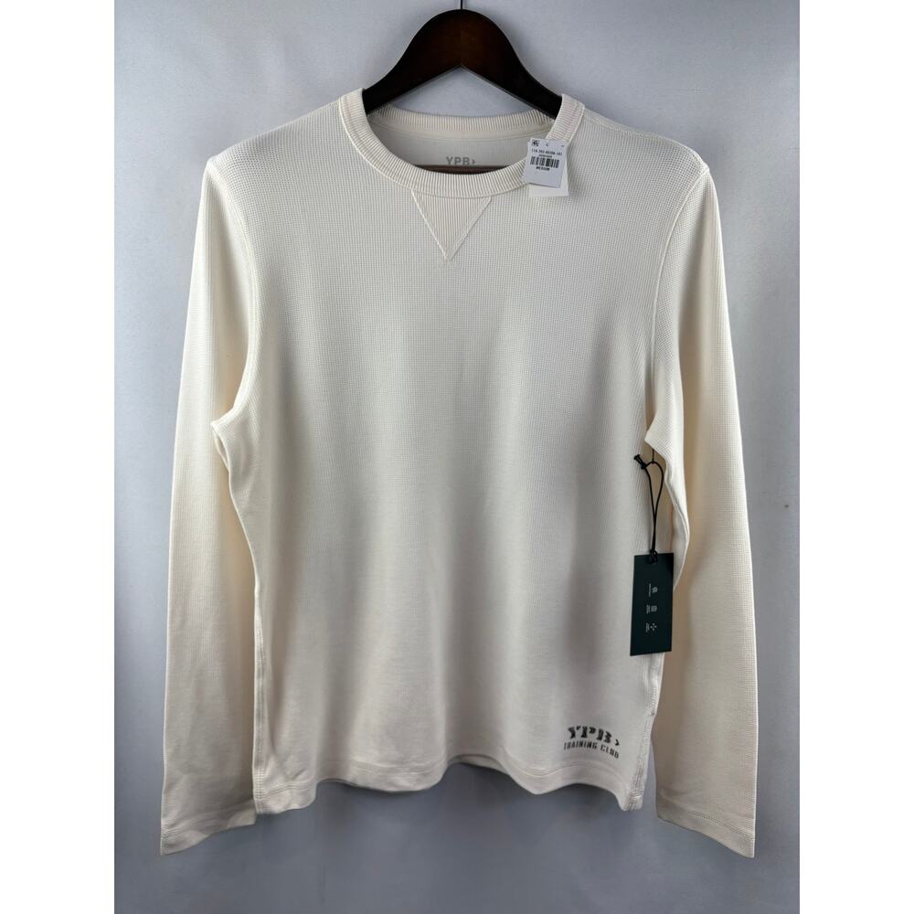 Men’s Abercrombie x YPB Medium Cream Long Sleeve Shirt